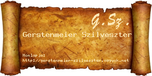 Gerstenmeier Szilveszter névjegykártya